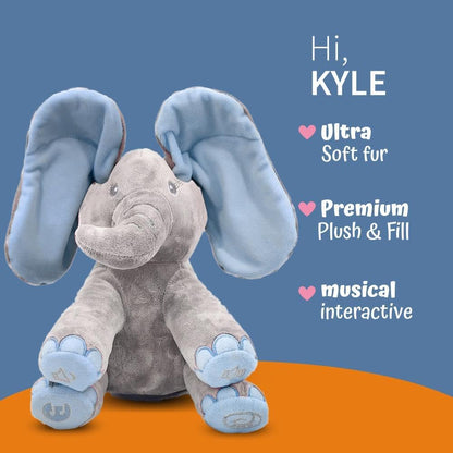 PeekEle – Interactive Peek-A-Boo Singing Elephant Plush Toy for Babies